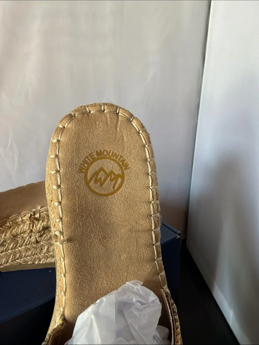 White Mountain Multicolor Beaded Woven Espadrille Slides
